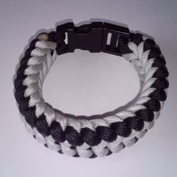 8" Black & Gray Sanctified Paracord Bracelet 