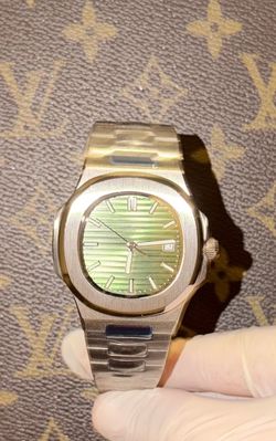 Olive green luxury watch