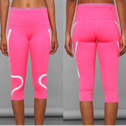 Stella McCartney for Adidas Hot Pink Cropped Athletic Pants Size XS