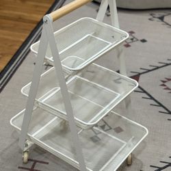 IKEA RISATORP White Utility Cart 22 1/2" x 15 3/8" x 33 7/8" 202.816.31