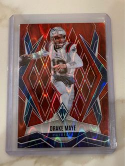 2025 Panini Phoenix - Drake Maye #111 Red /99 New England Patriots Color Match