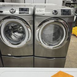 Gray Samsung Front Loader Washer And Dryer Set