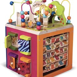 B. toys – Wooden Activity Cube – Activity Center – Educational Toy –