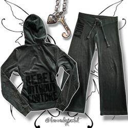 Vintage Y2K Juicy Couture Chinois Green/Black Tracksuit 