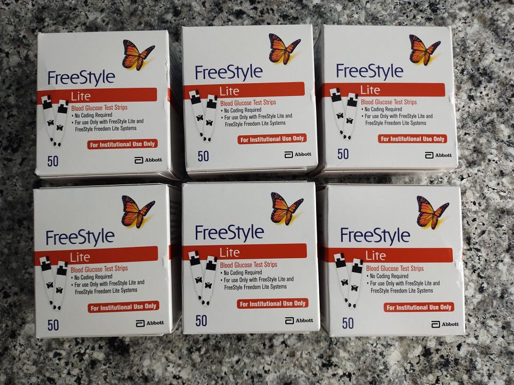 Lot of (6)- 50 CT  Lifestyle Blood Glucose Strips
