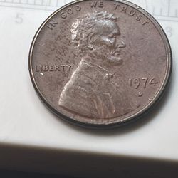 1974D Penny 1968 S Penny