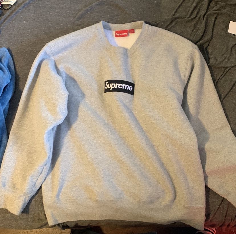 Supreme Heather Grey Box Logo 