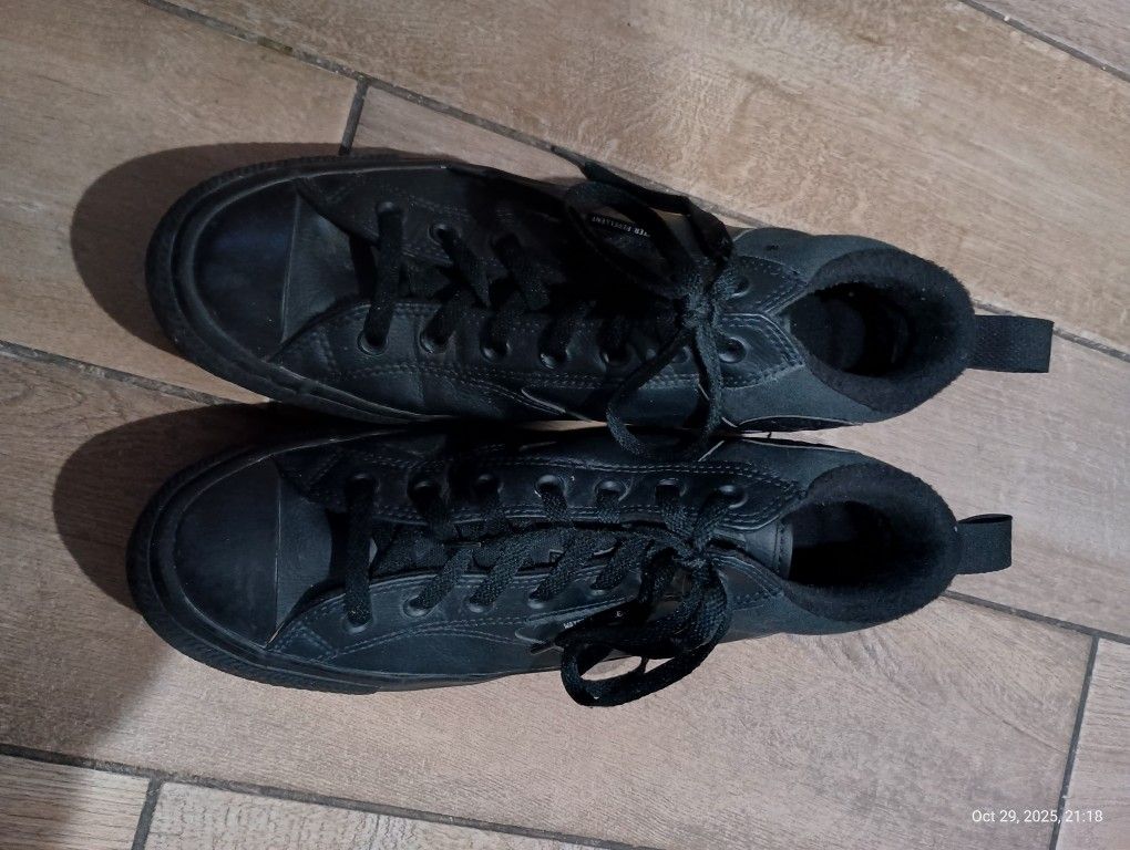 Black Leather Converse