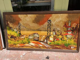 Vintqge Ashbrook Lighted Painting