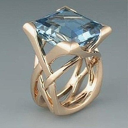 Blue Topaz Statement Ring