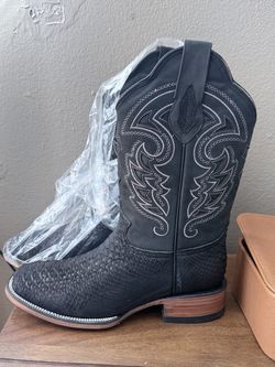 black cowboy boots