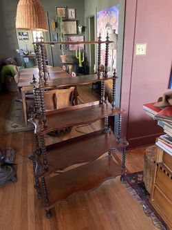 Antique Victorian Etagere / Whatnot Shelf – Solid Wood