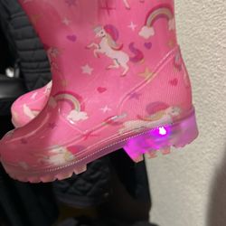 Girl Toddler Raining Boots Size 7c
