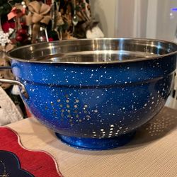 Large Speckled Colander Strainer 