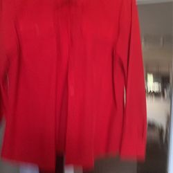 Red Van Heiden Blouse Size XL