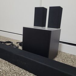 I am selling one of my sound systems from one of my rooms. I used it with bluetooth and it has a powerful subwoofer. There is nothing wrong with it. I