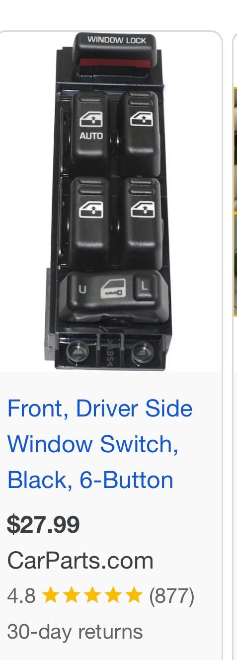 2 Front Driver Switch 6 Button For A GMC Envoy 2004
