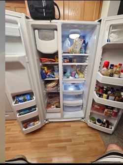 White refrigerator works great
