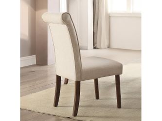 Gasha Side Chair (Set of 2) in Beige/Walnut