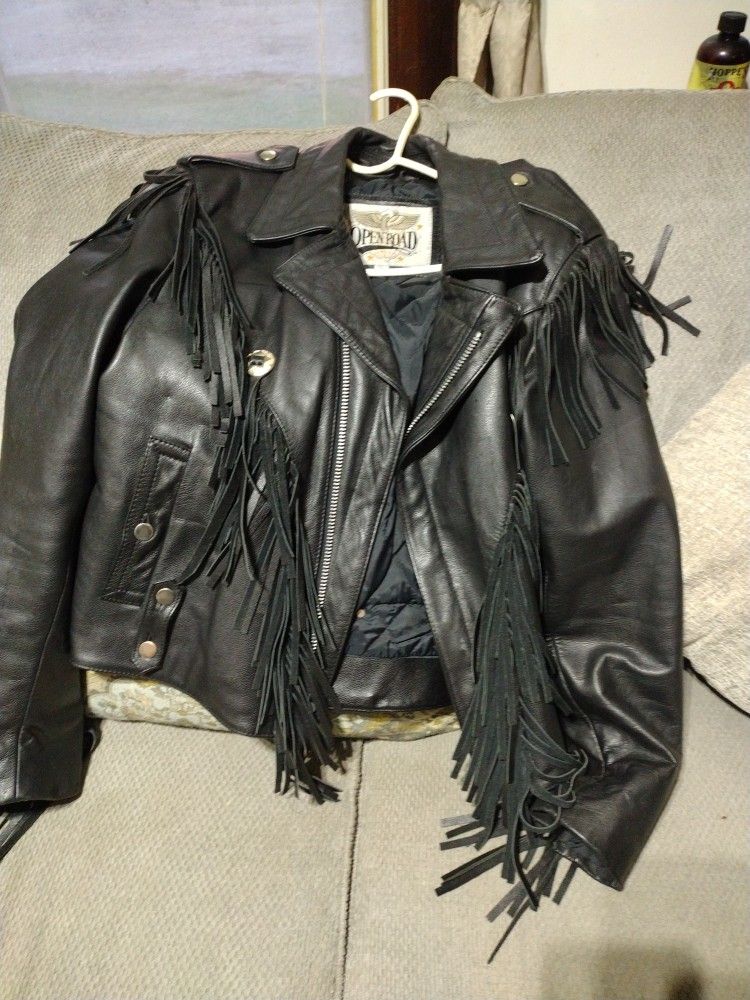 Black Leather Jacket Like New Medium I Believe Would Be The Size