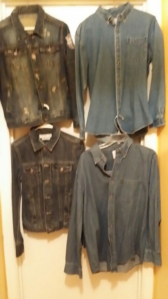 Girls/Ladies Jean Jackets(2) and Jean Shirts(2)