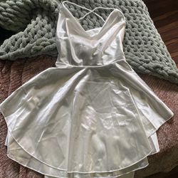 White Silk Corset Dress 