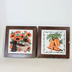 Pair of Vintage Ceramic Trivets