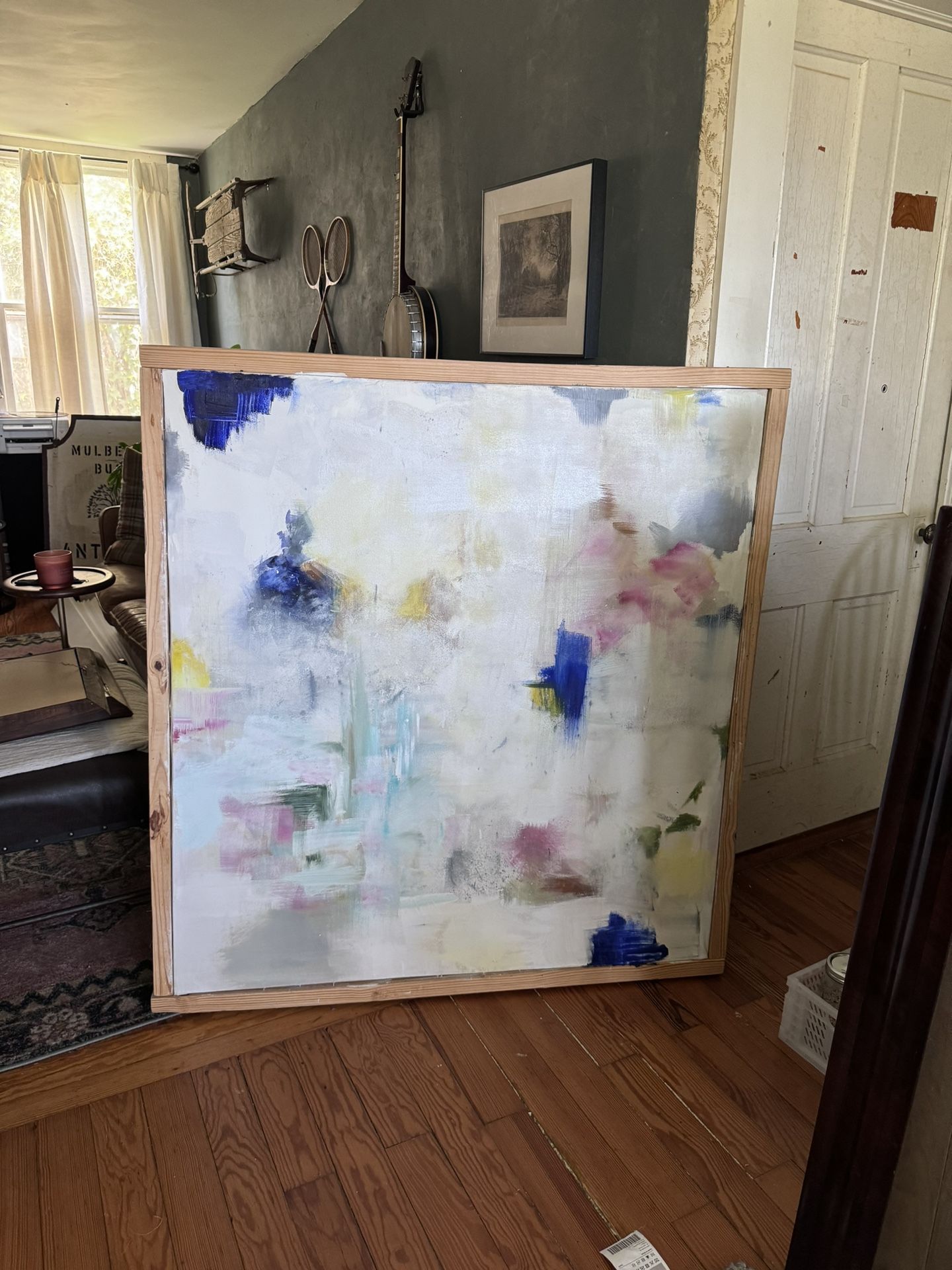 Large 4ft Oil , acrylic Mixed Paining $450
