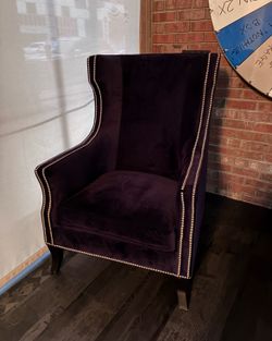 Purple velvet chair