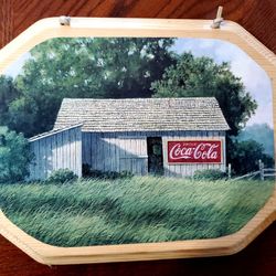 Coca Cola Sign 11" X 9" Wood