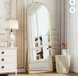 Gold Arched Mirror 64"x21.1" Tall, Full Body Mirror, Full Length Mirror