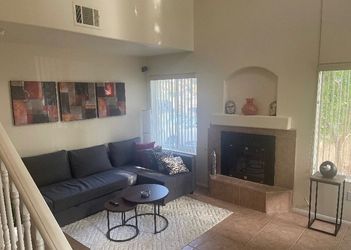Pullout couch and small table