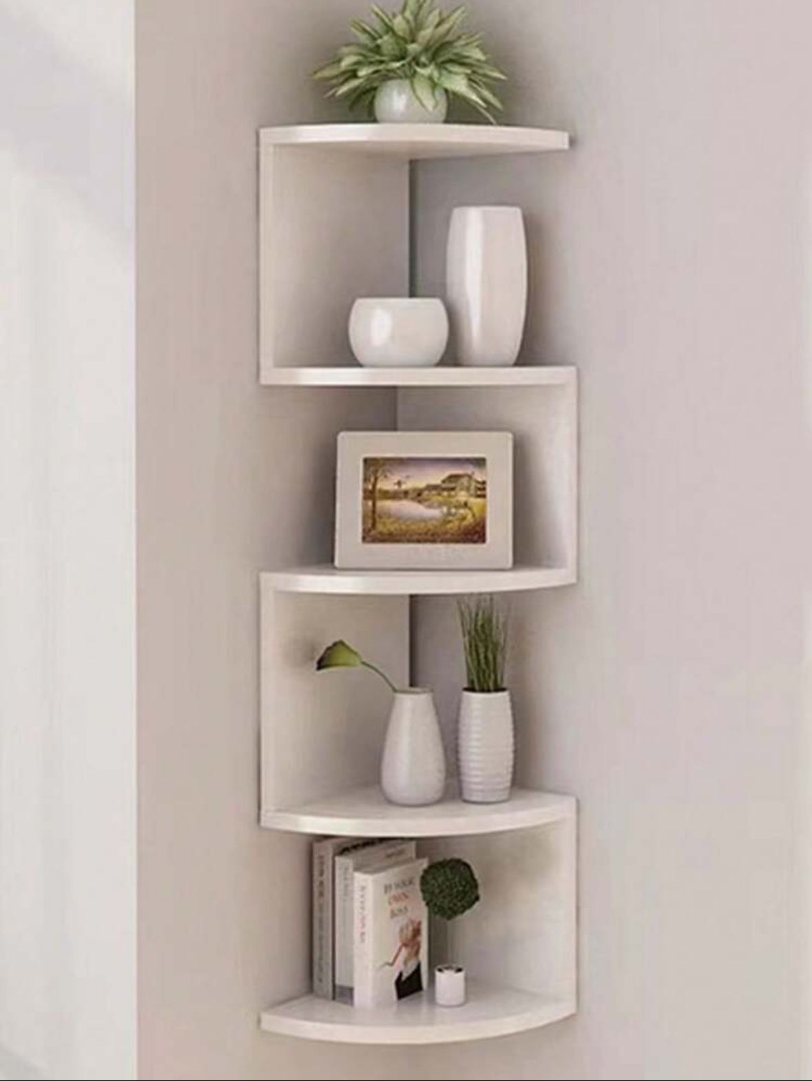 multilayer Corner Shelves, Floating 4.56 (100+) > Corner Shelf, Wall Organizer Storage, Easy-to-Assemble Tiered Wall Mount Shelves for Bedrooms, Bathr