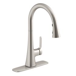 Kohler Guild Stainless Pull-down Kitchen Sink Faucet with Three-function Sprayhead