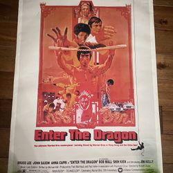 "ENTER THE DRAGON" (1973) one sheet - 27"x41" 