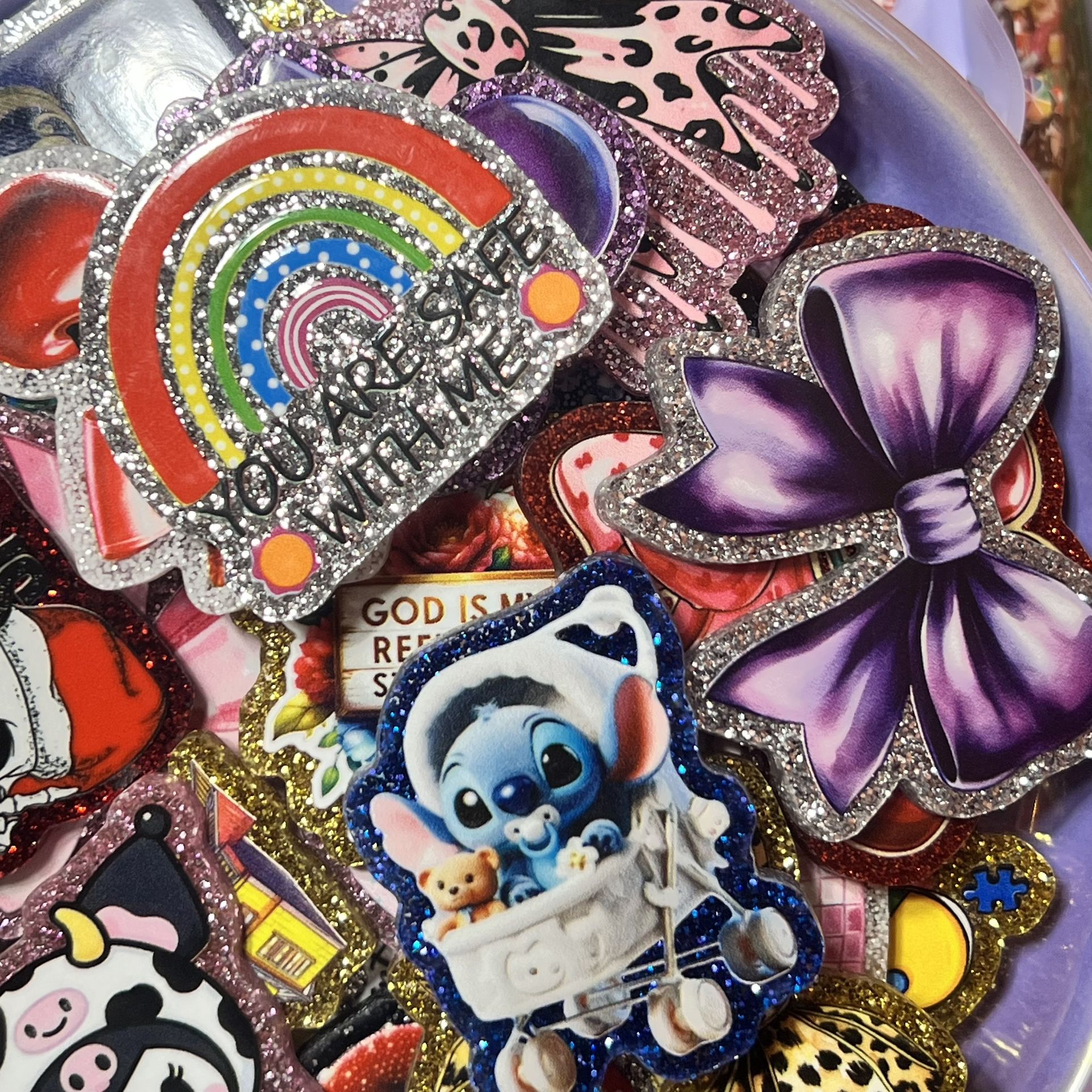 30 Large Acrylics For DIY Badges Keychains Pens