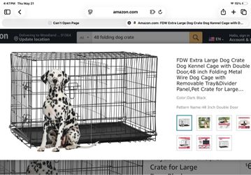 Large dog crate