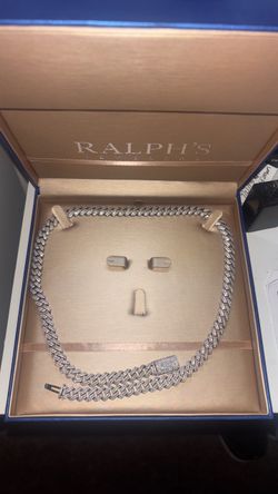 Moissanite silver cuban link