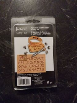 ArtMinds Leather Alphabet and Number Stamp Set