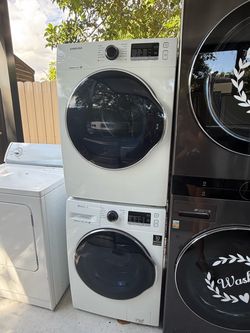Samsung Stacked Washer and Dryer Set 24”W small