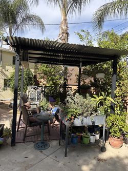 Gazebo, metal with roof