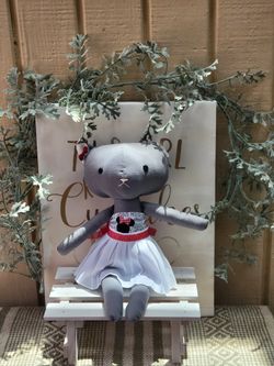 Handmade mouse doll with disney dress