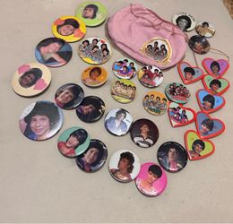 Menudo Band Vintage Pin Button & Heart Badge Collection