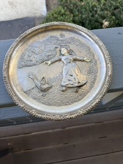 Vintage Collector French Bronze Plate