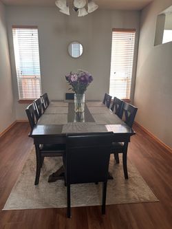 Kitchen table and 8 chairs