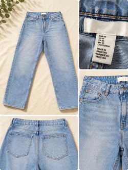 H&M Light Wash Straight Leg Jeans Size 10