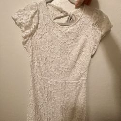 White Lace Mini Dress