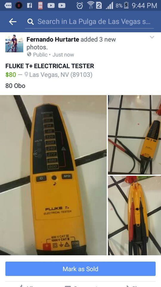La Pulga Las Vegas >> Fluke T Electical Tester For Sale In Las Vegas Nv Offerup La Pulga Las Vegas >> Fluke T Electical Tester For Sale In Las Vegas Nv Offerup