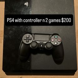 PS4 With controller and 2 Games