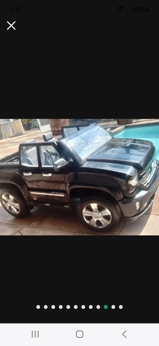 Kids Electric 12v Chevy Silverado truck battery & charger Included No Remote.
